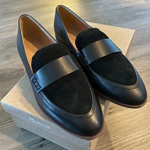 Black Madewell Loafer (The Alex) in suede & leather - size 10